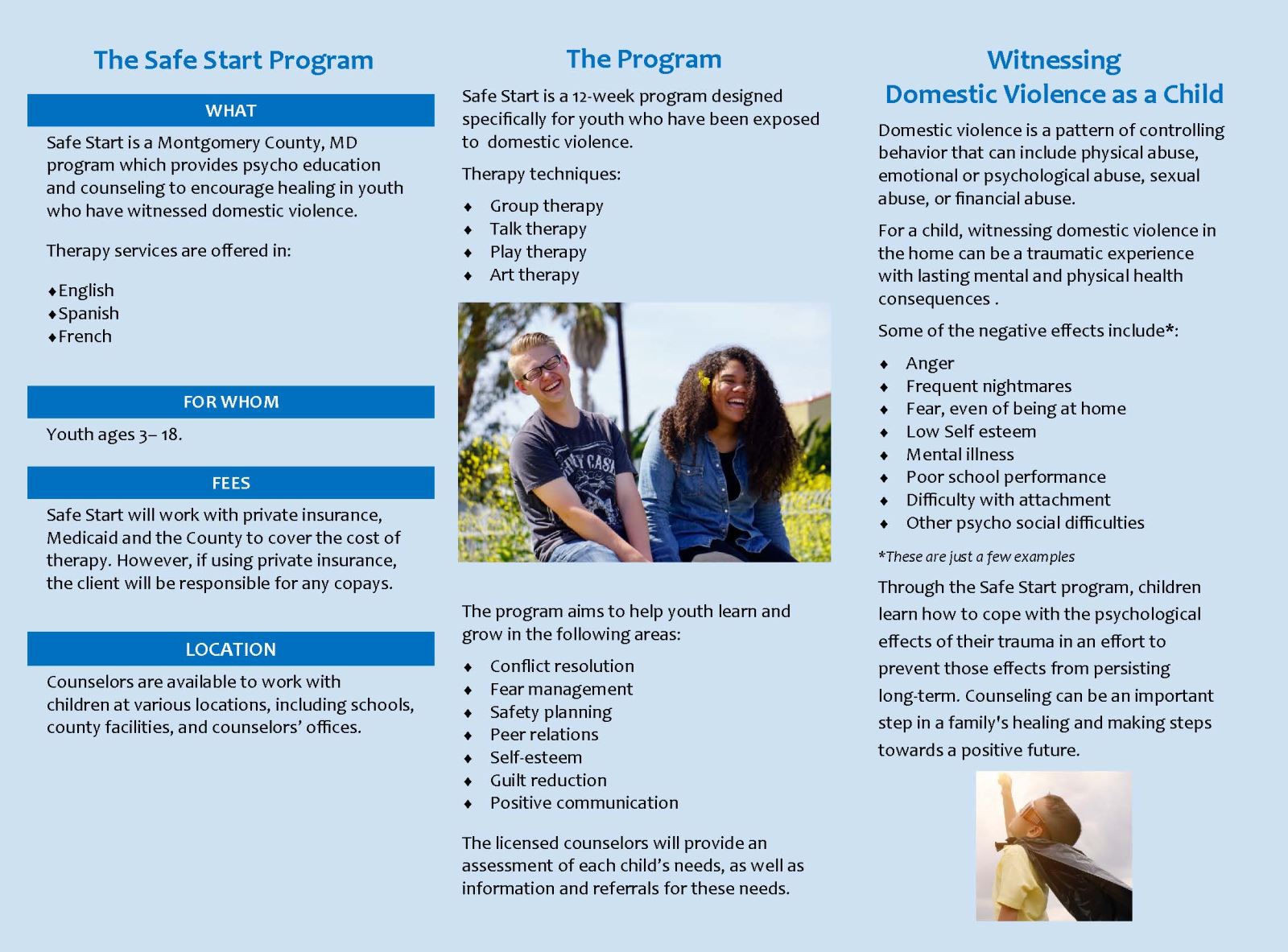 Safe Start Program Brochure English part 2 of 2